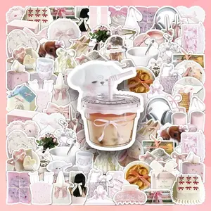 Pink Bow Love Stickers Pack (5–100 Pcs) – Waterproof Cute Aesthetic Pink Ribbon & Heart Cartoon Vinyl Decals for Laptop, Phone, Water Bottle, Journal, Scrapbook, Suitcase – Gift for Girls & Teens