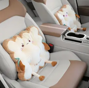 Comfortable Toast Cushion 1pc Comfortable Polyester Cartoon Toast-Shaped Seat & Back Cushion - Anti-Fatigue Hand Washable Pillow with Polyurethane Material - Ideal for Christmas, Halloween, Thanksgiving Gifts for Home, Office, Car