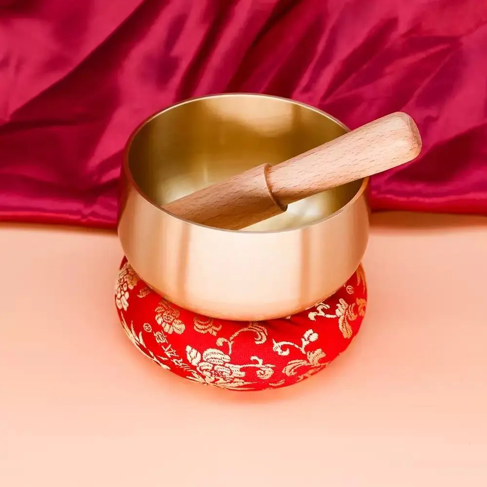 Resonant Copper Singing Bowl 419g, Multi-Purpose Sound Bowl for Relaxation & Room Decoration