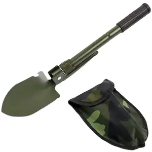 Multifunctional Camping Outdoor EDC Shovel Portable Folding Tactical Spade Survival Steel Shovel For Garden Engineers Shovel