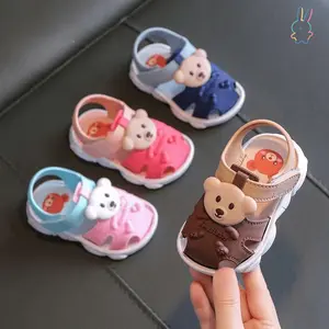 ERT-All-Season Breathable Baby Bear Sandals - Lightweight & Anti-Slip, Perfect for Indoor & Outdoor Toddler Adventures, Adorable Cartoon Design