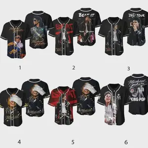 Jackson Baseball Jersey King of Pop MJ Fan Shirt, World Tour 2026 Concert Jersey, Unisex Baseball Jersey, Classic Button Style, Sport Street Fashion