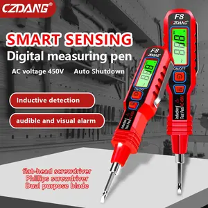 Digital Voltage Tester Pen, LCD Display, Cross/flat Head Screwdriver, Flashlight, Auto Shut-Off, Up to 450v Ac Detection, Voltage Check Tool