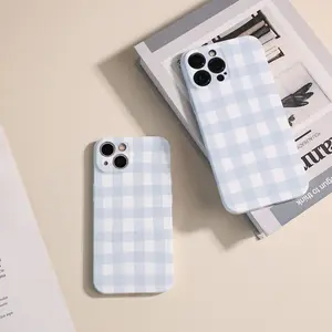 Blue Stripe Plaid Phone Case,  Phone Case for iPhone 16 15 14 Pro Max Case 11,12 Case  XR XSCase