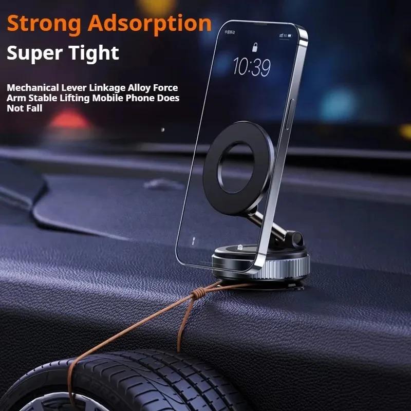 For Magsafe Car Phone Holder Suction Cup Vacuum Magnetic Phone Hholder 360° Rotatable Foldable Phone Holder Phone Accessories