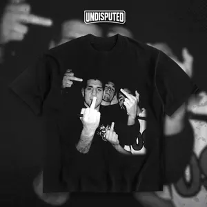 UNDISPUTED Diaz Brothers Middle Finger Heavy Cotton T-shirt UFC Nate Diaz & Nick Diaz Funny Shirt Fan UFC Meme Apparel Classic Gift For UFC Fans DTG Printed