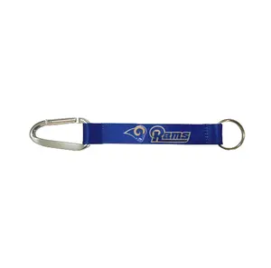 Rams Football Teams Carabiner Keychains Short Lanyard
