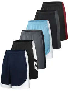 6-Piece Epic Men's Basketball Shorts Breathable Multi-Color Court Pants Dominate the Court in Style for Active Play