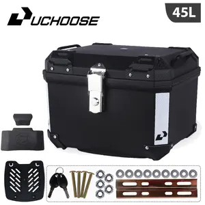 Motorcycle electric scooter trunk large capacity storage box 36L/45L/57L/70L with base and accessories easy installation universal type auxiliary equipment