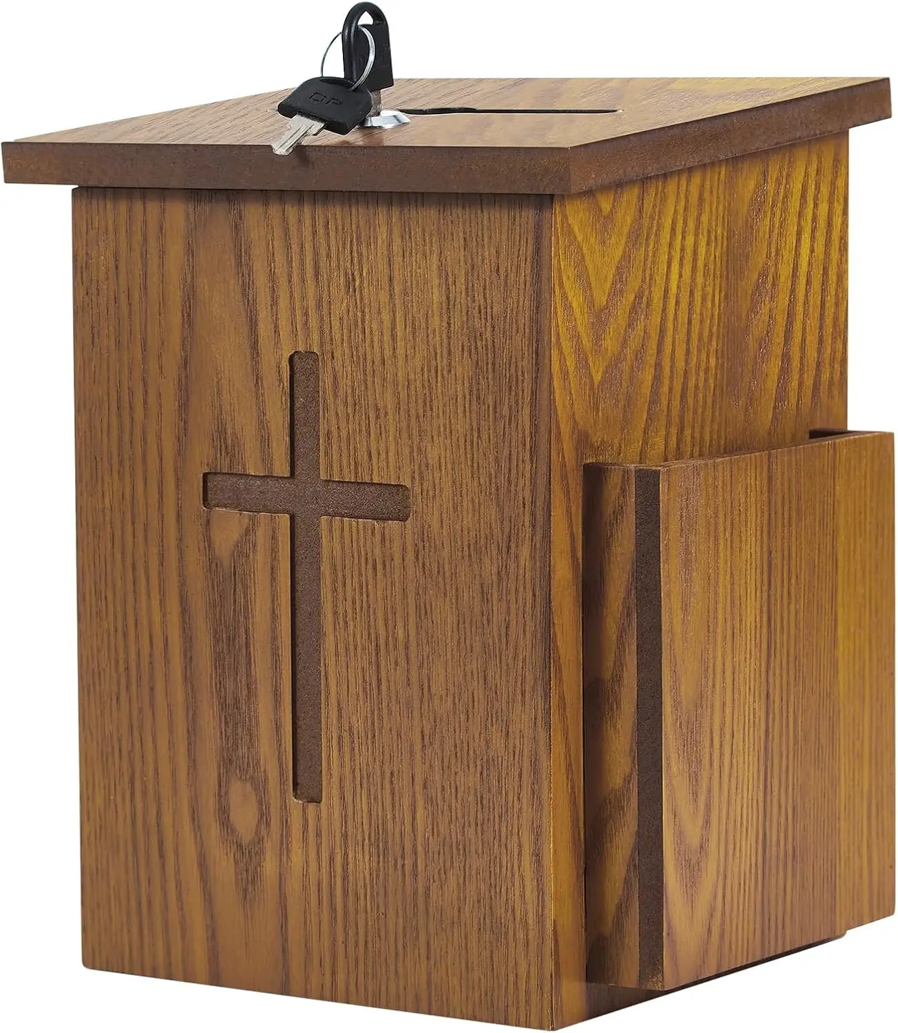 Prayer Request Box - Offering Boxes for Church, Cross Design Collection Donation Charity Fundraising Box