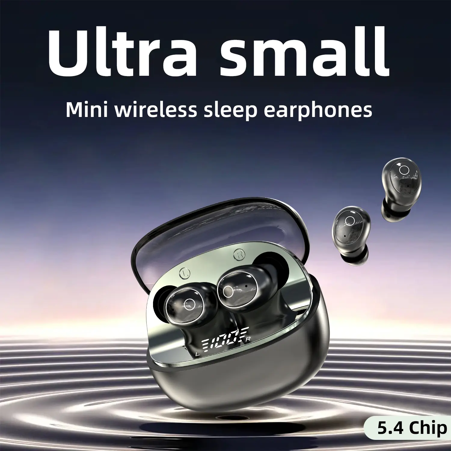 INSONIXN invisible mini earphones, sleep wireless Bluetooth small ear compact and low-key hidden earphones, touch control, high fidelity sound quality, suitable for cycling, sports, office, perfect gift