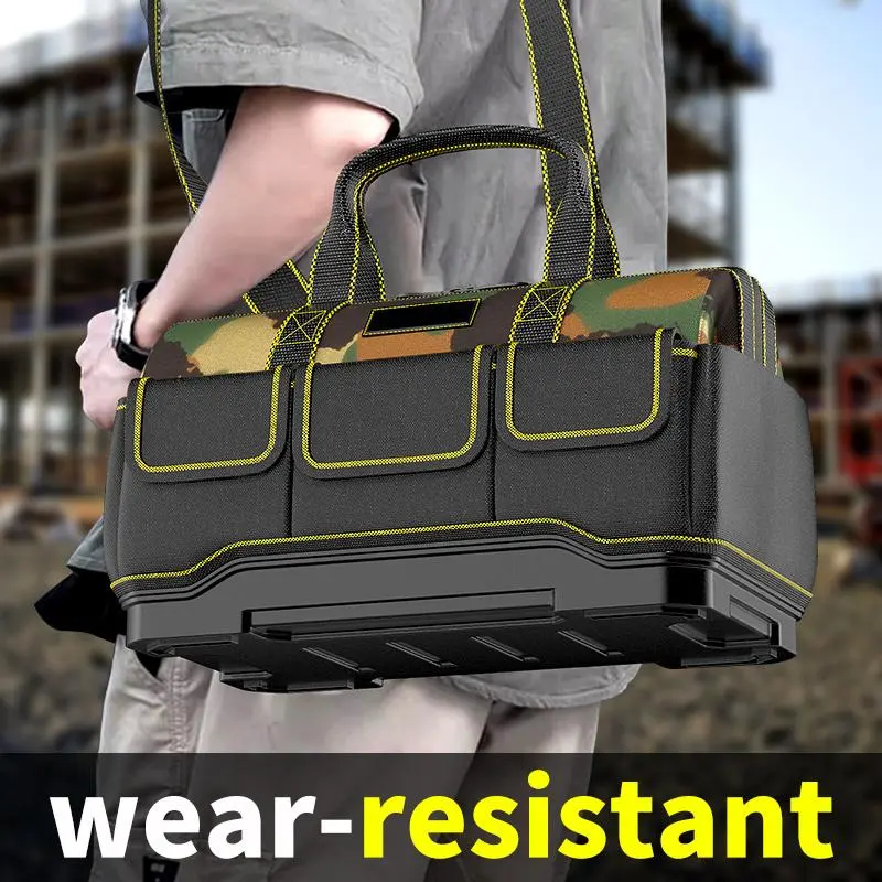 Professional Electrician Heavy Duty Tool Storage Bag - 1-Count Waterproof Oxford Organizer with Pockets, High-Strength Reinforced Multi-Functional Tear-Resistant for Outdoor Use, Heavy Duty Tool Bag, High-Strength Tool Bags