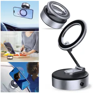 MagSafe Auto vacuum magnetic smartphone holder silicone suction navigation mount 360° Rotation Car Mount Dual-Sided for iPhone 16 Pro Max/15/14/13/12