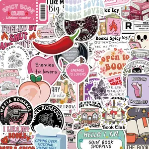 150 PCS Romance Book Stickers for Kindle, Holographic Bookish Sticker Pack Reading Glitter Vinyl Decals for Laptop Ebook Readers Water Bottles Journal Scrapbook Waterproof