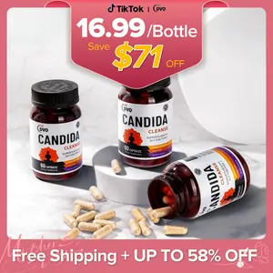 DVO Candida Cleanse with Oregano for Anti-inflammatory and Anti-bacterial Candida Overgrowth Support Skin/Tongue/Hair/Gut Health, 60 Capsules