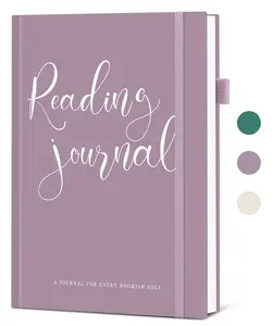 Reading Journal, Reading Journals for Book Lovers & Book Tracking, Book Journal Reading Log, Gifts for Book Lovers - 5.3" x 8.2", Purple
