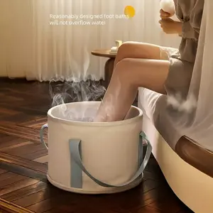 Luxury Portable Foldable Foot Bath Tub, Collapsible Foot Bath, Foot Spa Bath, Multi-Functional Deep Basin, Aluminum Foil Insulation, Hot Insulation, Relaxing Foot Bath & Bubble Bath