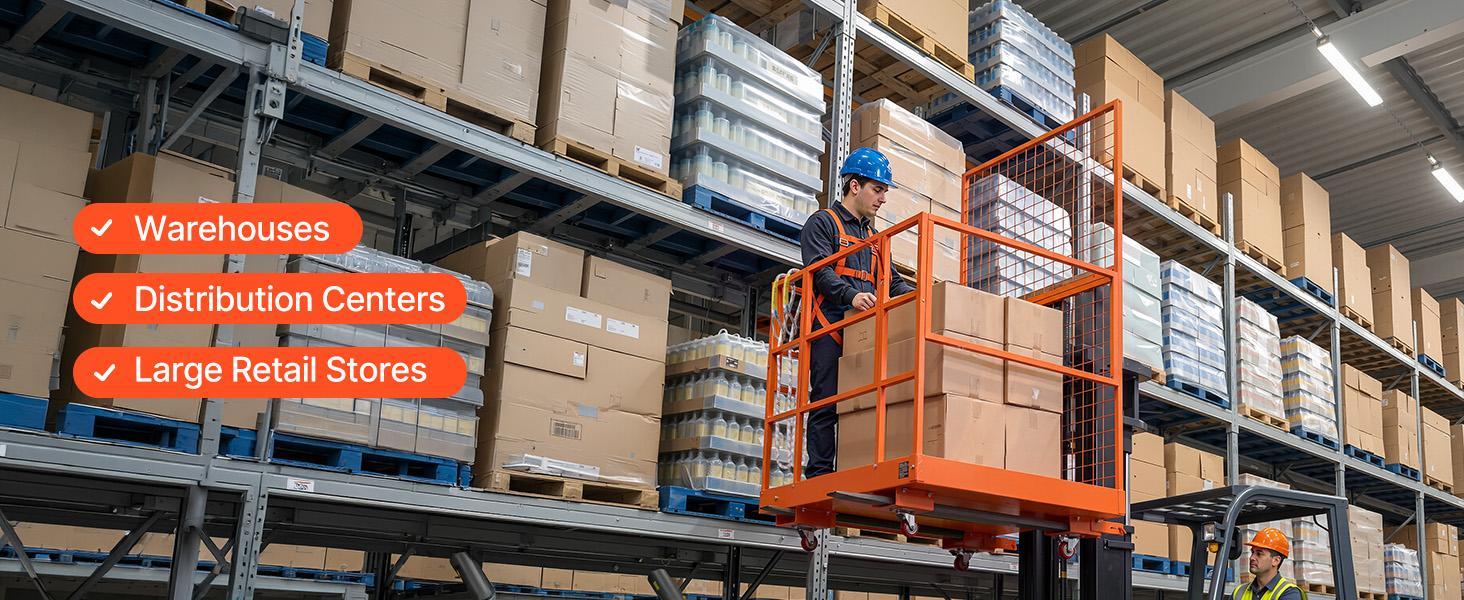 VEVOR Forklift Safety Cage, 48.2 x 45.2 Inch, Heavy Duty Forklift Man Basket, 1400 lbs Capacity Work Platform Lift Basket with Safety Harness, Lock, Wheels, Drain Hole, for Aerial Work Lifting Loader