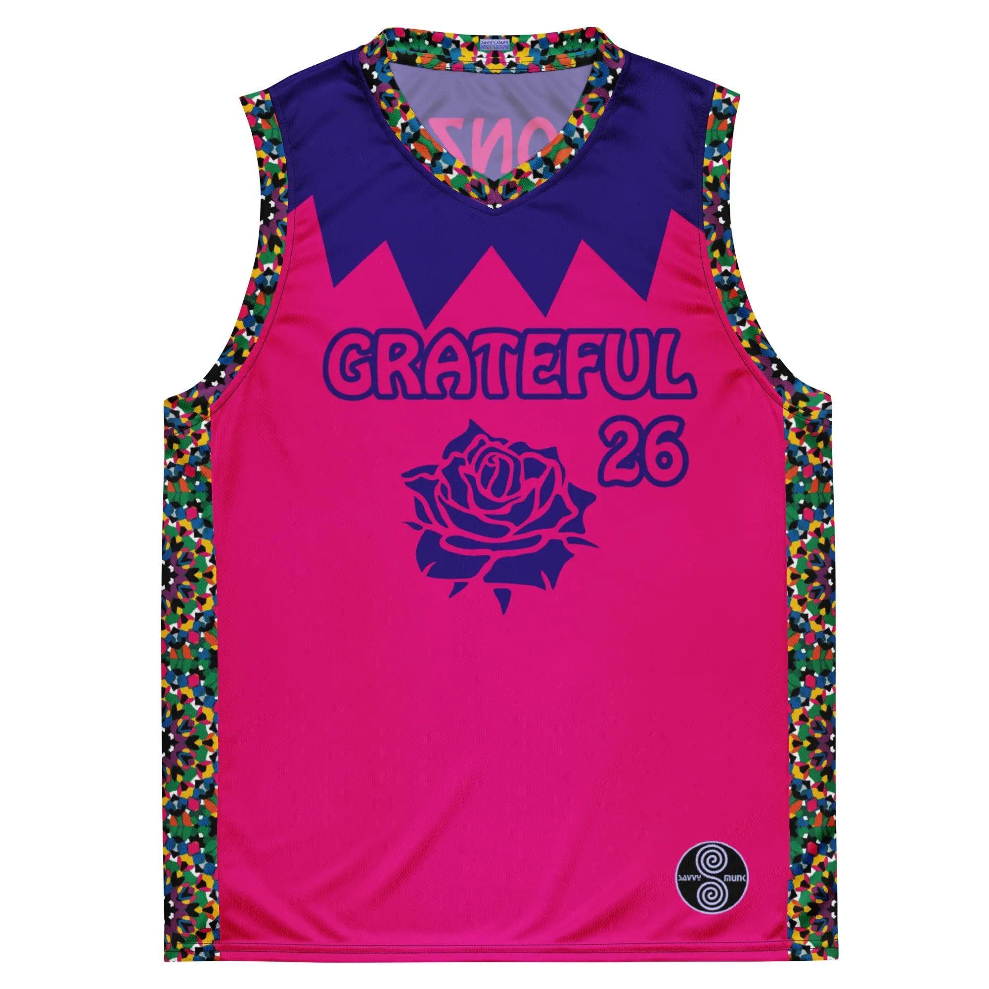 "Sugar Magnolia" Pink Bear Recycled Basketball Jersey