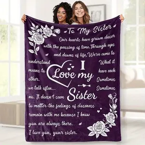 Unique Sisterhood Gifts - Heartfelt Sister Blankets for Birthday, Christmas, Valentine's Day Celebrations