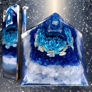 Handcrafted Orgone Pyramid – Feng Shui Crystal Healing for Office Energy Balance, Positive Chi Desk Decor, Spiritual Gift for Coworker Birthday Christmas