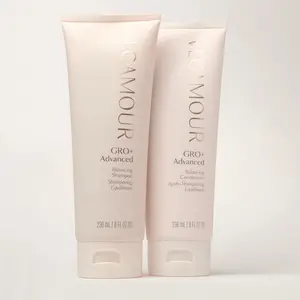 Vegamour GRO+ Advanced Balancing Shampoo & Conditioner Set | Dermatologist-Developed Plant-Based Formula for Shedding, Supports Healthy Scalp, Removes Buildup & Reduces Breakage Sustainable Haircare Set Niacinamide Serum Cleanser