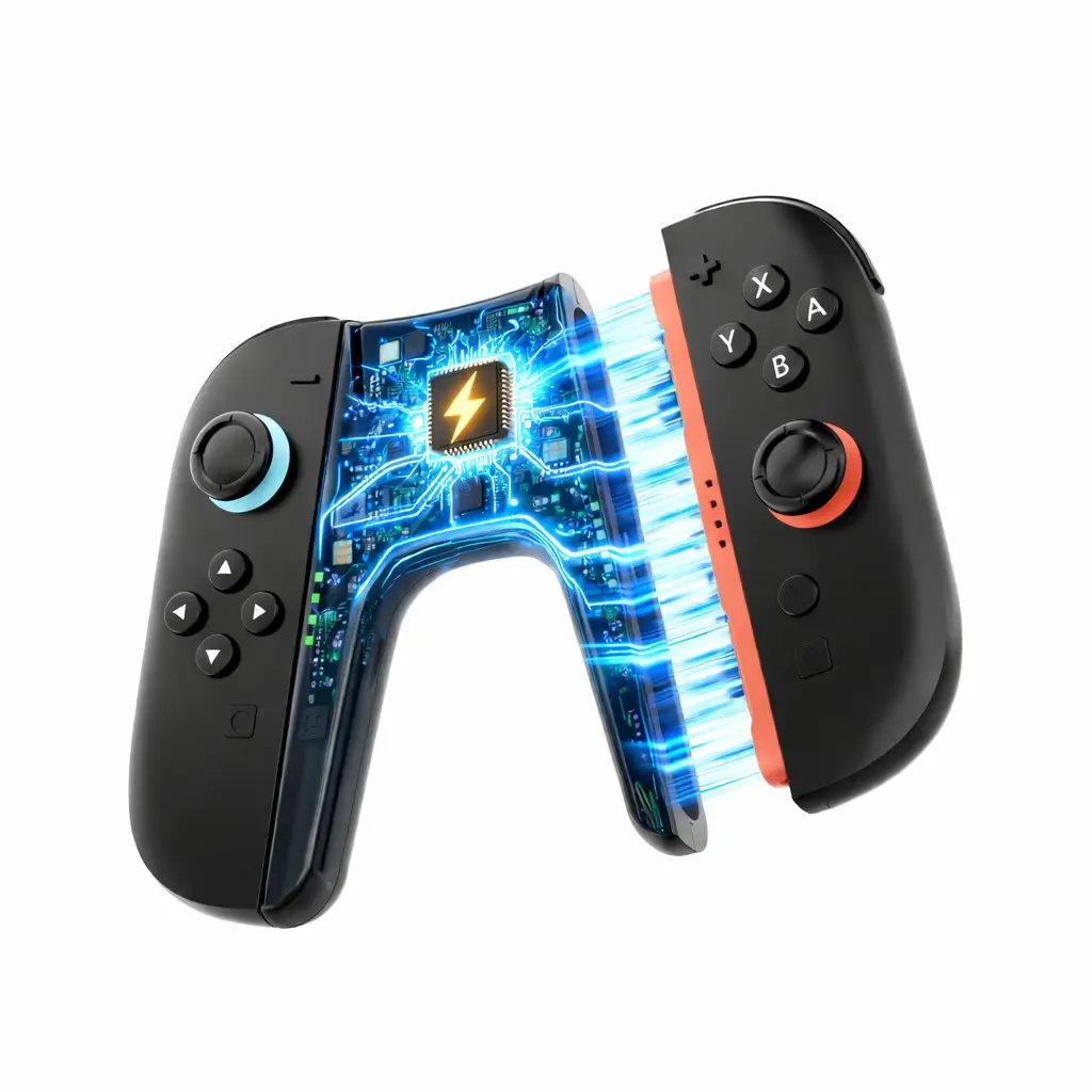 Charging Grip for Switch 2 Joy-Con Controller, Type-C Dual Charging Handle with LED Indicator Grip for Switch 2 Accessories, Dual Controller Charger, Game Console Accessories