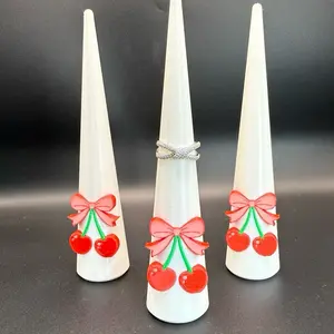 Cherry Bow Ring Cone Holder