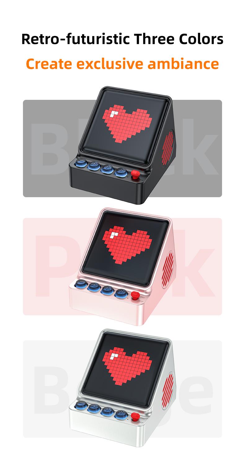 App Controlled Pixel Display Bluetooth Speaker, Vintage Retro 16X16 LED Panel, Custom DIY Pixel Art & Image Slideshow Desk Decor Speaker App Controlled Pixel Display Bluetooth Speaker, Vintage Retro 16X16 LED Panel, Custom DIY Pixel Art & Image Slideshow Desk Decor Speaker