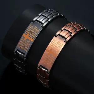 Magnetic Double-Button Men's Bracelet | Wide Alloy Energy Bracelet | Everyday Versatile Fashion Piece