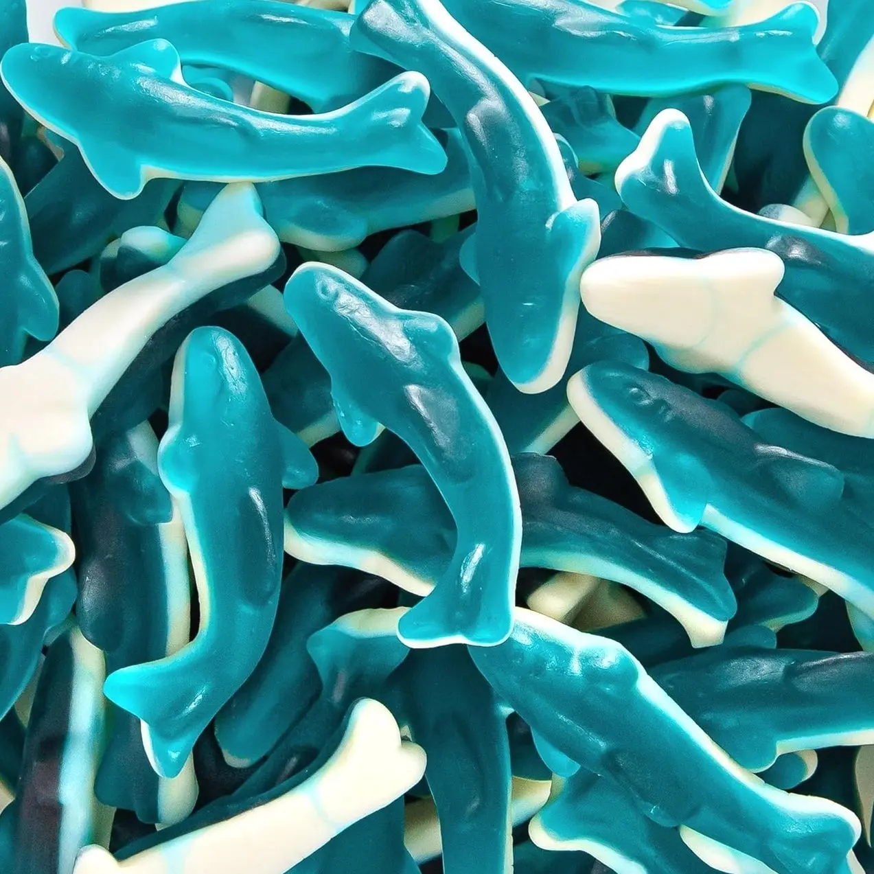 Blue Sharks Gummy Candy |2-Pound Bag | Made with Real Fruit Juice