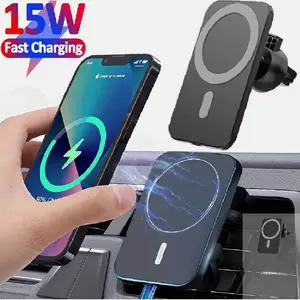 SJPACK Magnetic Car Wireless Charger Stand Mount Holder for iPhone 14/15/13/12 Pro Max - Cellphone, Smartphone Fast Charging Solution
