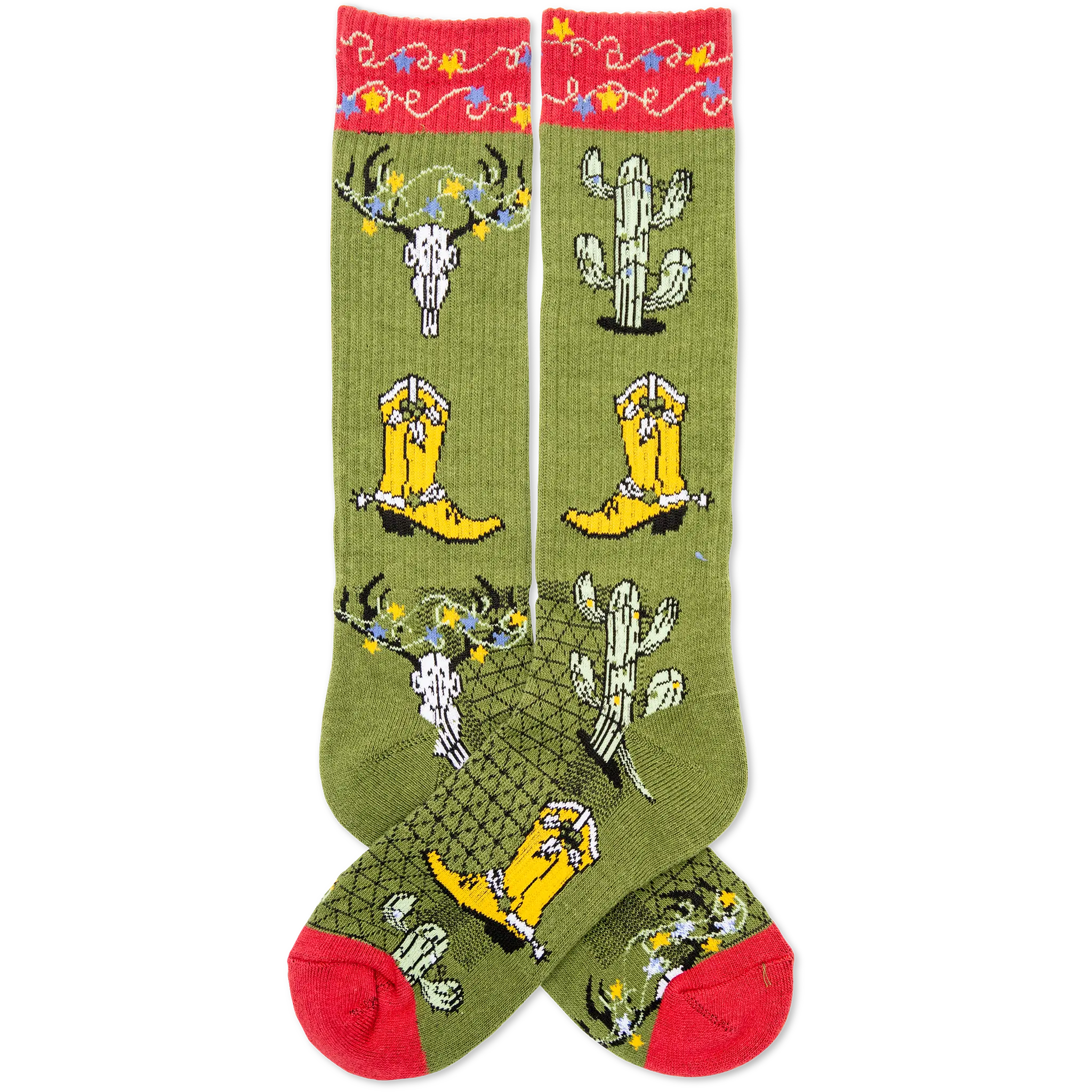 Lucky Chuck Get a Little Western Holiday Western Performance Socks