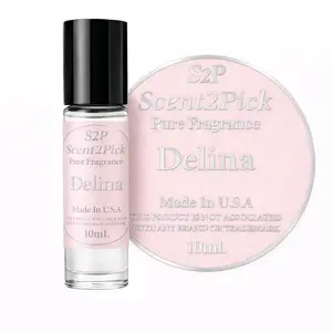 Delina Inspired Roll-On Fragrance Oil 10ml – Alcohol-Free Long-Lasting Women's Lychee, Bergamot & Nutmeg