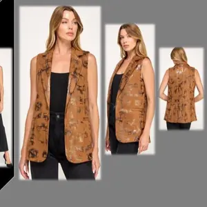 Hermosos Chalecos con Brillo en Cafe y Negro para Estilo Elegante y Moderno