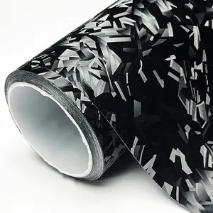 Premium PET Black Carbon Fiber Vinyl Wrap Film With Air Release Self Adhesive DIY Car Motorcycle Bicycle Sticker Decal Car Decals