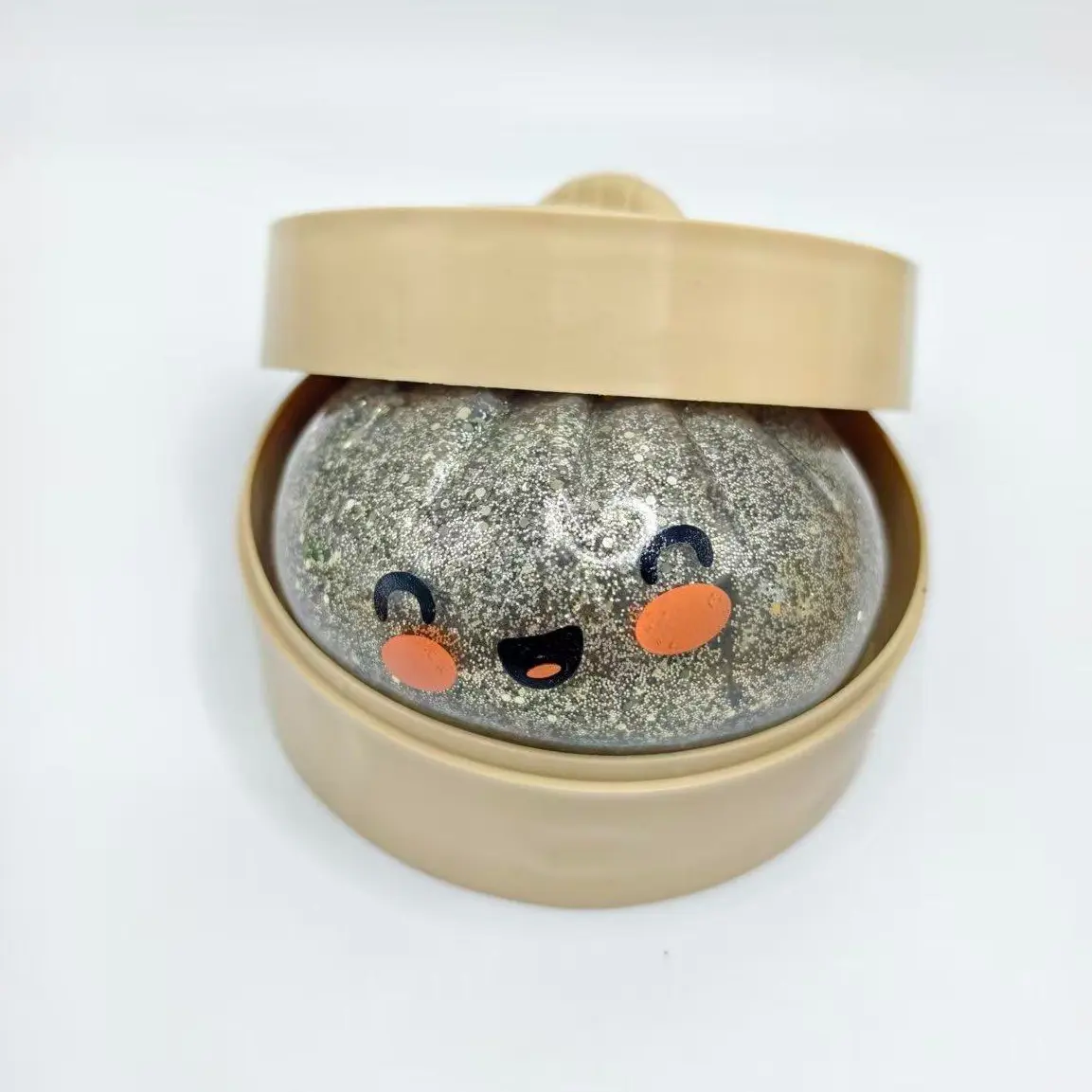 Holographic Laser Glitter Dumpling Squishy Stress Relief Fidget Toy Blue Pink Silver Gray