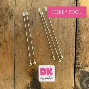 (AC2) 5pc - 4.7in Beadable Pokey Tool, Weeding Tool Beadable, DIY Weeding pokey tool