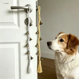 Dog Bell Training Set, and, Handwoven, Adjustable Hanging Doorbell, Suitable for Small, Medium, Large Dogs, Outdoor Use