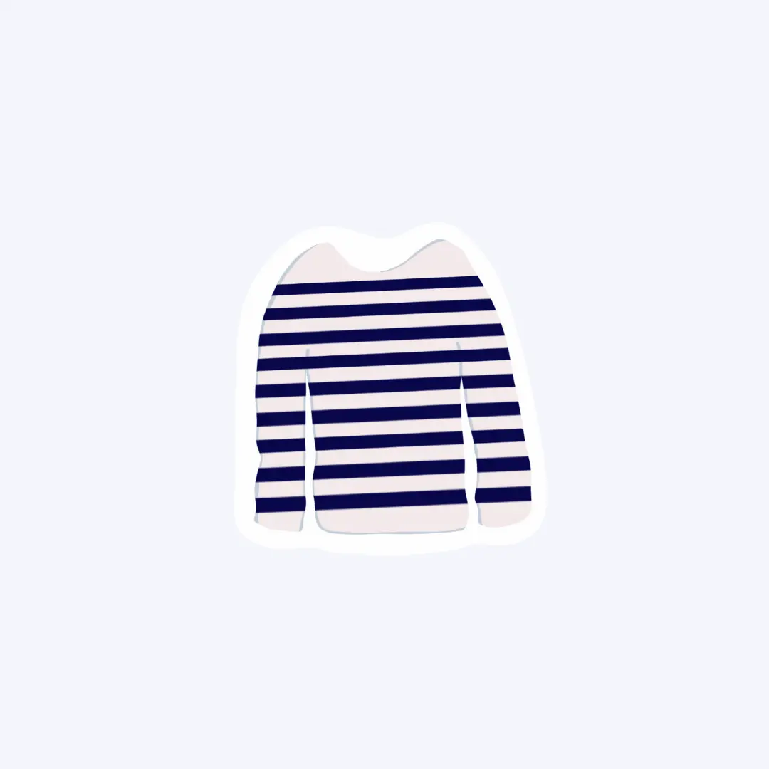 Striped Sweater Sticker