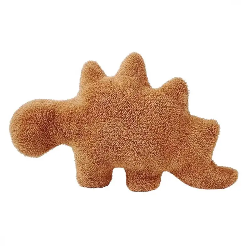 Dinosaur Chicken Throw Pillow Soft Wrinkle-resistant Dino Nugget Plush Pillow Stuffed Toys for Kids Gift Car Decor Outdoor Summer Vibes Water-friendly Stuffed Dolls Plushie Toy