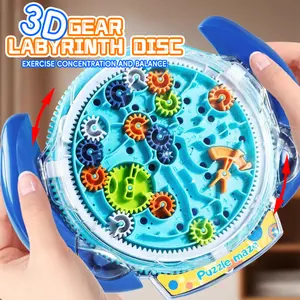 3D Gear Linkage Maze Puzzle, Maze Board, Colorful Marble Rolling Toy, Durable Abs Material, Educational Interactive Puzzle for Kids