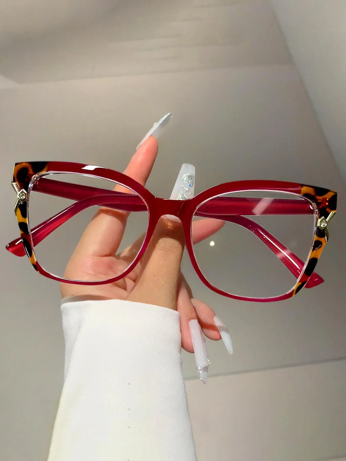 Vintage Frame Eyeglasses, Trendy Design Frame Eyewear, Fashion Eyeglasses for Women, Fashion Accessories for Daily Wear, Fashionable Frames Glasses, Leopard Pattern Eyeglasses, Stylish Glasses, Casual Stylish Glasses
