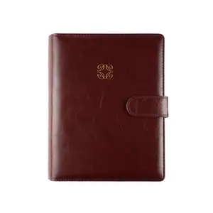 Burgundy A5 Planner | Vegan Leather 6-Ring Binder with Inserts, Pen & Vision Board