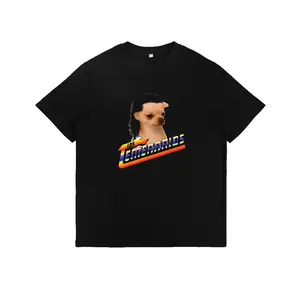 Classic Cotton Graphic T-Shirt for Men and Women, Loose Fit Funny Dog Print Crew Neck Shortsleeve Tee