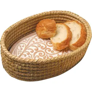 Bread Warmer Basket with Stone - Bread Baskets for Serving Tortilla, Sourdough Maker, House Warming Gifts  , Terracotta, Bakers  for Kitchen, Women, Men, Birthday, Hostess