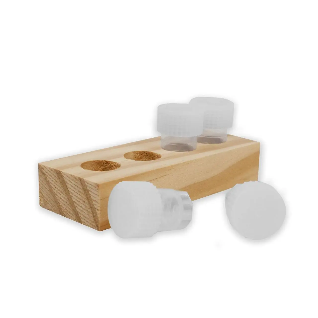 Dinky Dips with Screw Top Caps, 4 Rectangle