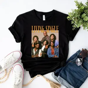 [100% Cotton] Retro Living Single Tee Shirt, Living Single Friends Shirt, 80s TV Show Shirt, 80s Nostalgia Shirt, Gift for Her  Golf Gift T-Shirt For Men and Women