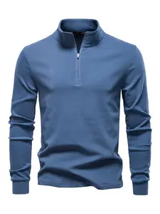 Men's Casual Winter Sports Sweatshirt, Aiopeson Single Piece Fleece Pullover, Warm Outdoor Wear, Long Sleeve, Fall & Winter Fashion, Outdoor Sportswear