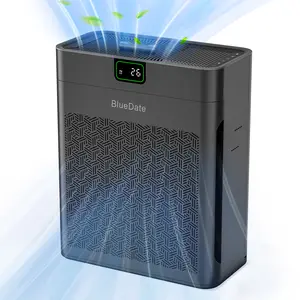 BlueDate Air Purifiers for Home Large Room up to 1100 Sq Ft with PM 2.5 Display Air Quality Sensor for Pet Hair, 25dB Sleep Mode,Auto Mode, Timer, Aromatherapy，HEPA Air Purifier for Bedroom